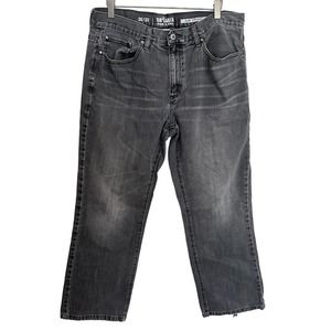 Urban Pipeline 36x29 Gray Denim Slim Straight Jeans 100% Cotton Hemmed